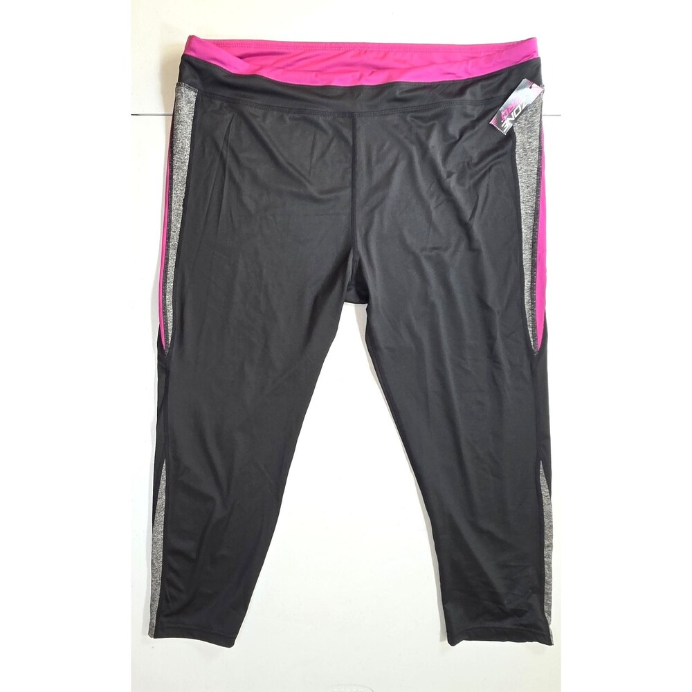 NWT Zone Pro Womens Size 3X Black Capri Leggings Athleisure Workout Walking